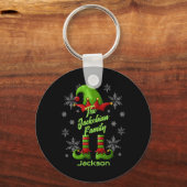 Family Name Year Reunion Matching Christmas Elf T Sleutelhanger (Voorkant)