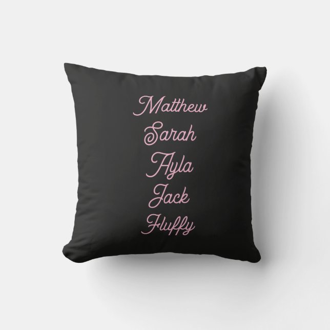 Family names personalized indoor/outdoor pillow buitenkussen (Voorkant)