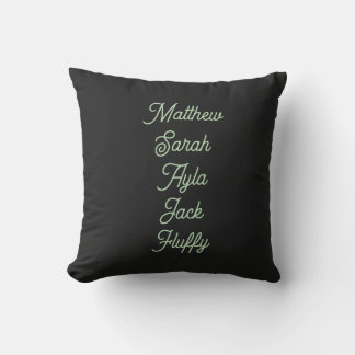 Family names personalized indoor/outdoor pillow buitenkussen