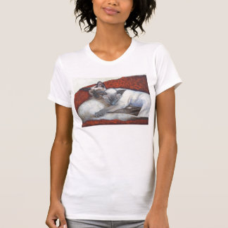 Family Nap Siamese Cat T shirt