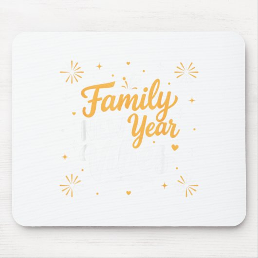 Family New Year 2026 Matching Party Crew  Muismat (Voorkant)