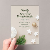 Family New Year Brunch Invitation 2026 Acryl Uitnodigingen (Insitu (Draagbaar))