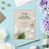 Family New Year Brunch Invitation 2026 Acryl Uitnodigingen (Insitu (Huwelijk))