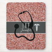 Family Nurse Practitioner Caduceus Roos Gold Muismat (Voorkant)