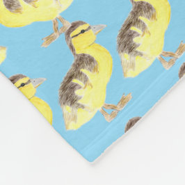 Family of  Ducks Fleece Blanket 