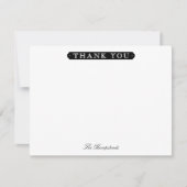 Family or Couples Formal Black & White Stationery Bedankkaart (Voorkant)