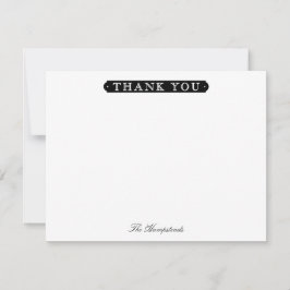Family or Couples Formal Black & White Stationery Bedankkaart