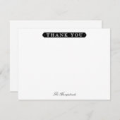 Family or Couples Formal Black & White Stationery Bedankkaart (Voorkant / Achterkant)