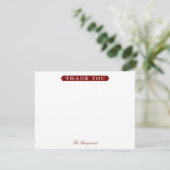 Family or Couples Formal Dark Red Stationery Bedankkaart (Staand voorkant)