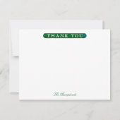 Family or Couples Formal Forest Green Stationery Bedankkaart (Voorkant)