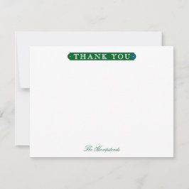 Family or Couples Formal Forest Green Stationery Bedankkaart