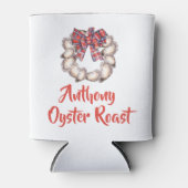 Family Oyster Roast Oyster Krans Plaid lint Blikjeskoeler (Voorkant)