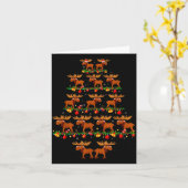 Family Pajama Sets Christmas Matching Moose Xmas T Kaart (Gele Bloem)