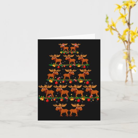 Family Pajama Sets Christmas Matching Moose Xmas T Kaart (Gele Bloem)