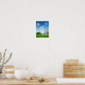 Family Park Skyline Frutiger Aero Poster (Keuken)