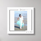 Family Personalized Photo and Text Typography Canvas Afdruk (Voorkant)