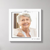 Family Personalized Photo and Text Typography Canvas Afdruk (Voorkant)