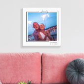 Family Personalized Photo and Text Typography Canvas Afdruk (Insitu (Woonkamer))