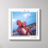 Family Personalized Photo and Text Typography Canvas Afdruk (Voorkant)