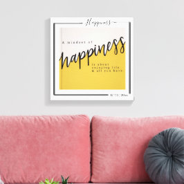 Family Personalized Photo and Text Typography Canvas Afdruk