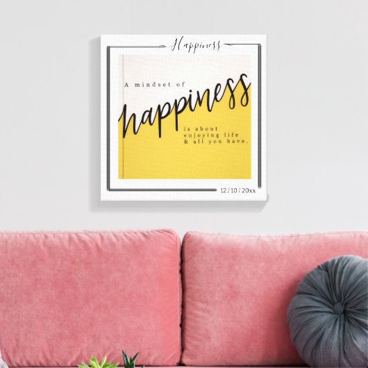 Family Personalized Photo and Text Typography Canvas Afdruk (Insitu (Woonkamer))