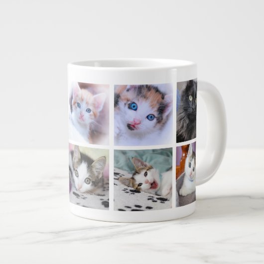 Family Pet Photo Collage Grote Koffiekop (Voorkant rechts)