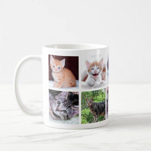 Family Pet Photo Collage Koffiemok (Links)