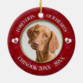 Family Pet Photo Memorial Keramisch Ornament (Achterkant)