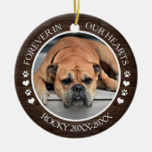 Family Pet Photo Memorial Keramisch Ornament (Voorkant)