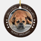 Family Pet Photo Memorial Keramisch Ornament (Achterkant)