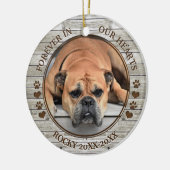 Family Pet Photo Memorial Keramisch Ornament (Links)