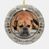 Family Pet Photo Memorial Keramisch Ornament (Achterkant)