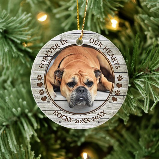 Family Pet Photo Memorial Keramisch Ornament