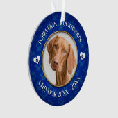 Family Pet Photo Memorial Ornament (voorkant)