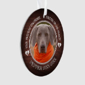 Family Pet Photo Memorial Ornament (voorkant)