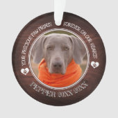 Family Pet Photo Memorial Ornament (voorkant)