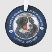 Family Pet Photo Memorial Ornament (voorkant)