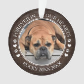 Family Pet Photo Memorial Ornament (voorkant)