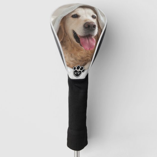 Family Pet Photo Monogram DRIVER Golfheadcover (Voorkant)