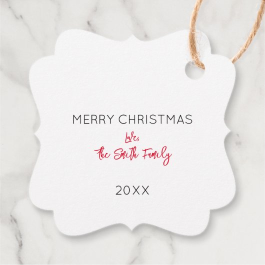 Family Pet Photo Santa Hat Merry Kerstmis Bedankjes Labels (Achterkant)