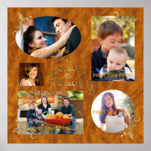 Family Photo Album Collage Poster