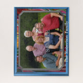 Family photo and personalize with Name Legpuzzel (Verticaal)