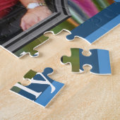 Family photo and personalize with Name Legpuzzel (Zijkant)