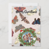 ❄️ Family Photo Brush Invitation ❄️ Save The Date (Achterkant)