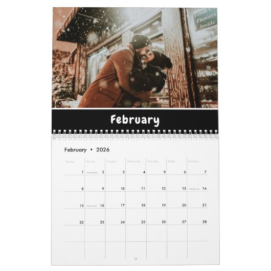 Family Photo Calendar 2026 Monthly 12 Photos Kalender (Feb 2026)