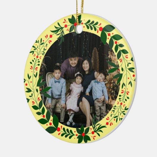 Family Photo Ceramic Ornament (Links)