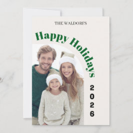 Family Photo Christmas Card | Happy Holidays Feestdagenkaart