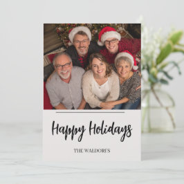 Family Photo Christmas Card | Happy Holidays Feestdagenkaart