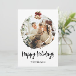Family Photo Christmas Card | Happy Holidays Feestdagenkaart