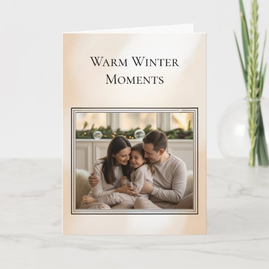 Family Photo Christmas Card Kaart (Voorkant)